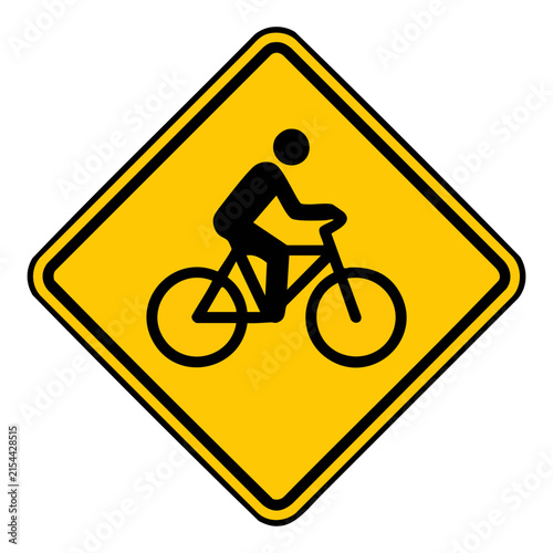 Bicycle Crossing Road Sign
