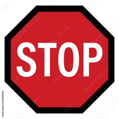 Red Octagonal Stop Sign
