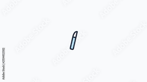 Minimalist Scalpel Icon Animation on Clean White Background.