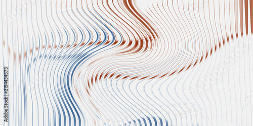 Abstract curved lines with red and blue accents on a white background in a smooth flowing style
