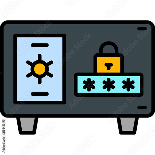 Canvas Print Safe Box Icon
