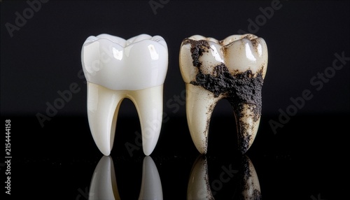 Close-up image of a decayed tooth