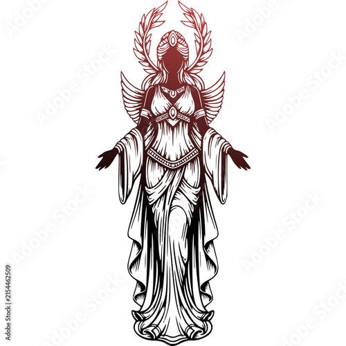 Goddess Angel Silhouette Illustration