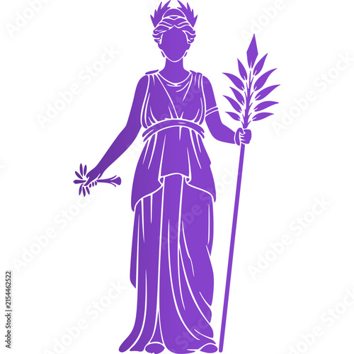 Purple Goddess Statue Icon