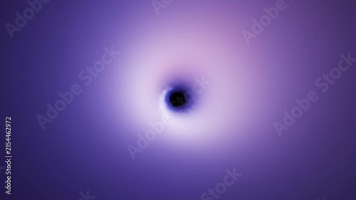 Abstract purple glow centered around dark circular void.