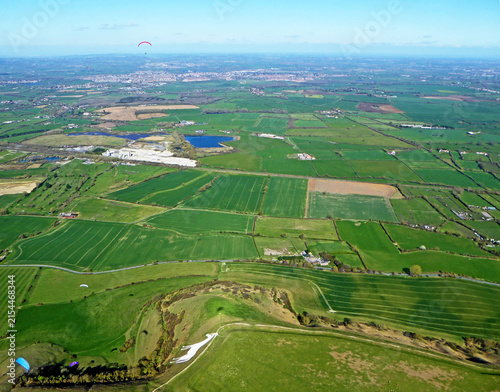 Aerial view of the fields in Wiltshire	