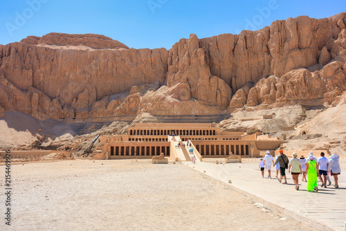 The mortuary temple of Quinn Hatshepsut located opposite the city of Luxor, Egypt.