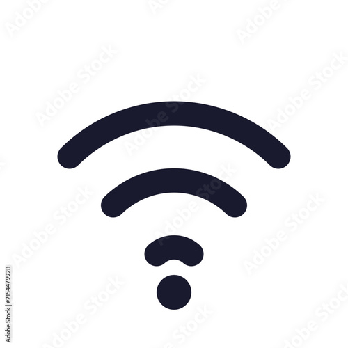 WiFi signal wireless connection black bold vector icon