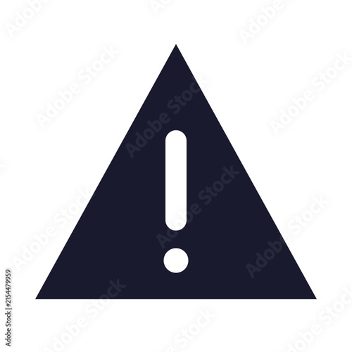 Warning triangle alert caution black bold vector icon