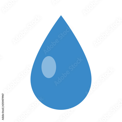 Water drop droplet liquid blue bold vector icon