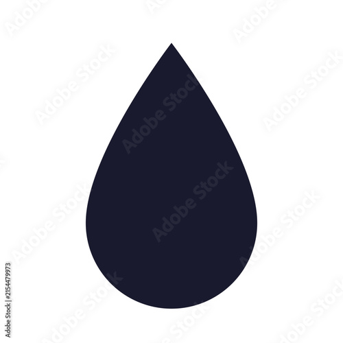 Water drop droplet liquid black bold vector icon