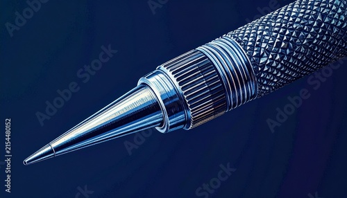 Close up of a sharp mechanical pencil tip.