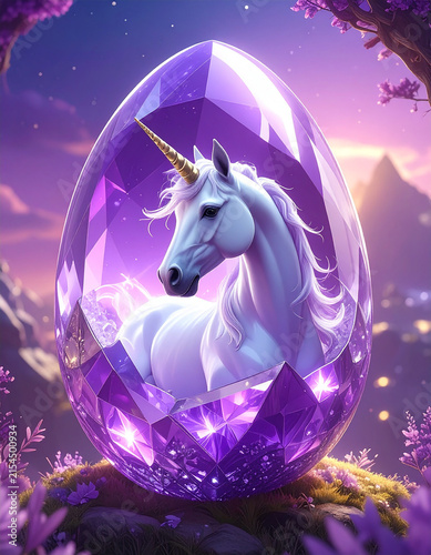 Lila Einhorn Glas 