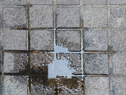 reflect on water and wet floor
