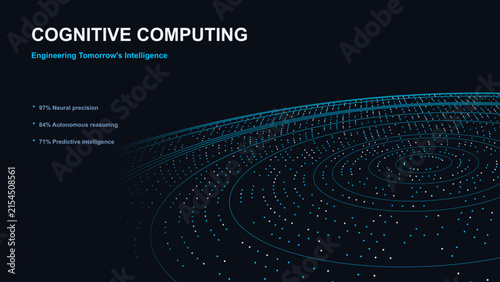 Cognitive Computing AI Presentation UI Display Background