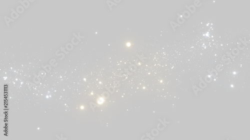 Bild auf Leinwand 幻想的なゴールドグリッターと光の粒子PNG、透明背景に輝く金色のスパークル、ボケライト、細かな金粉が広がる高品質オーバーレイ、クリスマス、パーティー、お祝い、広