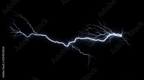 Foto 青い稲妻と電光のリアルなPNGエフェクト、透明背景に広がる高電圧の放電と電気アーク、自然に枝分かれする雷光と強烈な閃光、写真加工、広告デザイン、ポスター、ゲーム