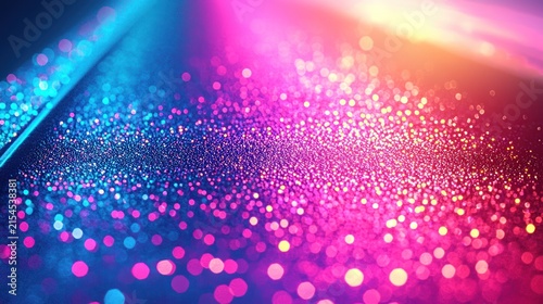 Abstract bokeh lights in vibrant gradient hues
