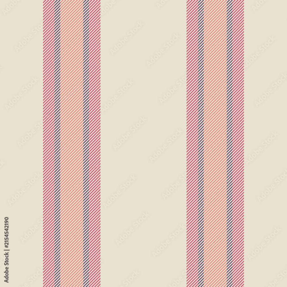 Obraz premium Clean stripe repeat with ordered stripe intervals brings a decorative textile mood to a seamless design. Light and red tones add tailored design quality for wall surfaces. Ideal for print and decor.