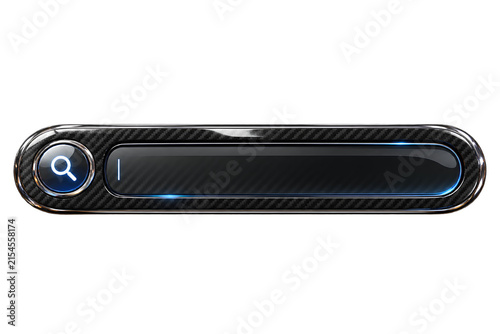 Luxury Chrome and Carbon Fiber Search Bar UI Design Element