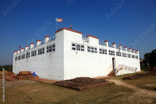 Maya Devi Temple at Lumbini, Nepal, the sacred birthplace of Gautama Buddha and part of the UNESCO World Heritage Site of Lumbini