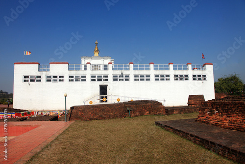 Maya Devi Temple at Lumbini, Nepal, the sacred birthplace of Gautama Buddha and part of the UNESCO World Heritage Site of Lumbini