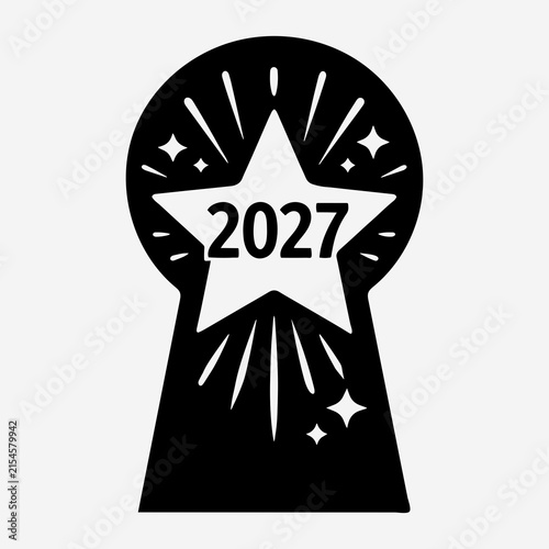 2027 Keyhole Star Celebration Icon