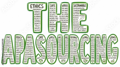 Ethical Leadership Concept Illustration with Word Cloud Theme