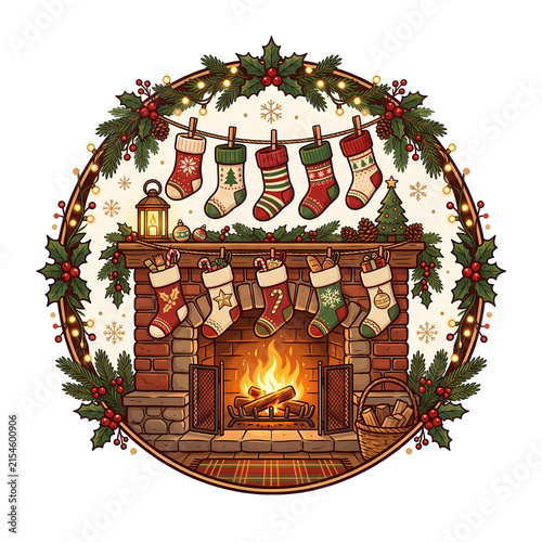 Christmas decorations vector illustration 