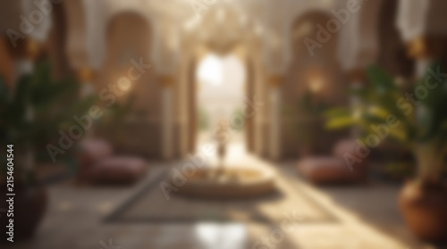Blur Moroccan Interior Lobby.