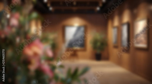 Blurred Art Gallery Interior. (9)