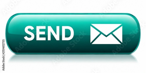 Modern green send button with envelope icon