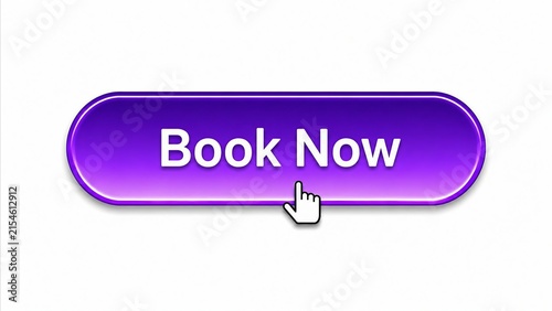 Purple book now call to action button with hand cursor