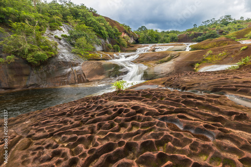 Tham Phra Waterfall, beautiful waterfall in Bueng Kan Province ThaiLand.