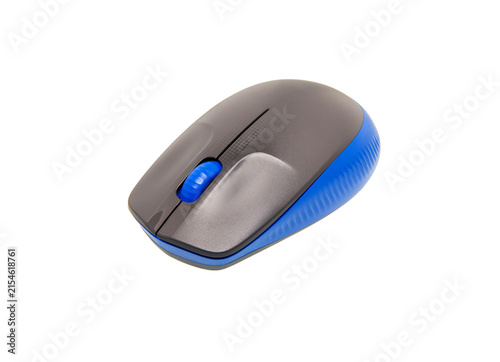 Wireless computer mouse on white