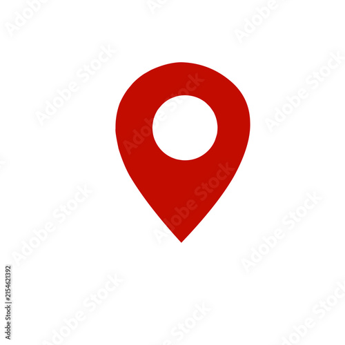 pin map marker pointer icon, GPS location flat symbol, arrows and flag signs – vector