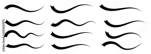 Bild auf Leinwand Vintage baseball script swooshes and swashes with dynamic retro wave tails