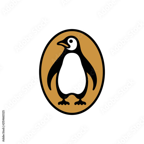 фотографія Classic penguin book publisher logo inside an oval