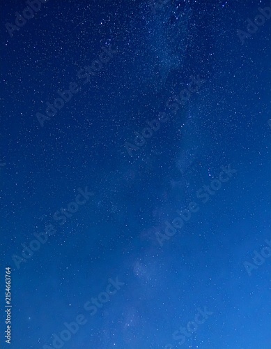 深い紺色の夜空に静かに広がる星空の背景