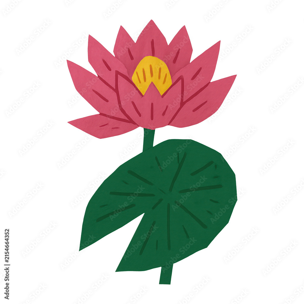 Fototapeta premium PNG Vibrant lotus flower illustration