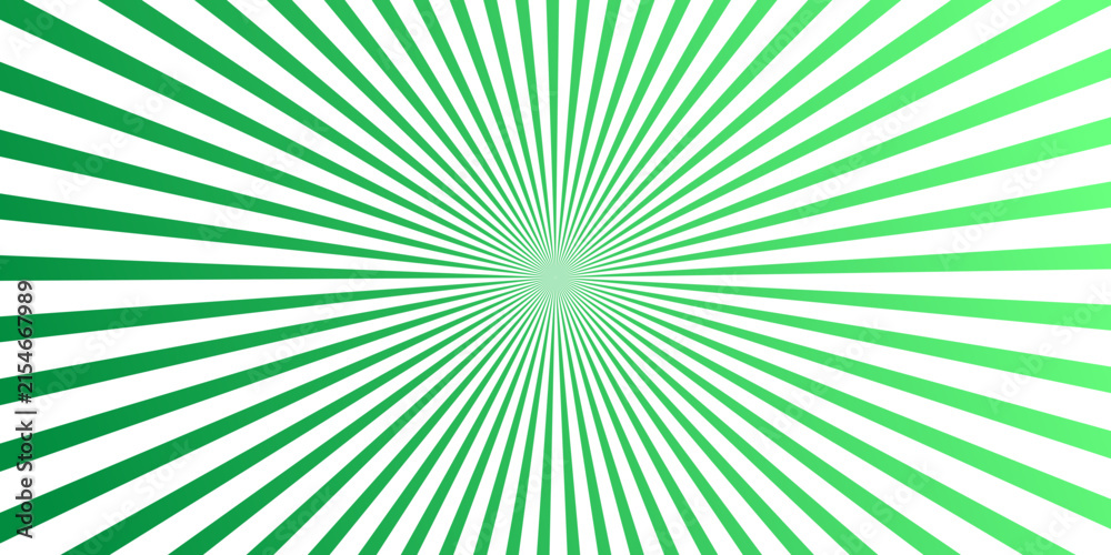 Obraz premium A mesmerizing abstract design featuring radiating lines in shades of green, emanating from a central point, creating a sense of dynamism and visual energy.