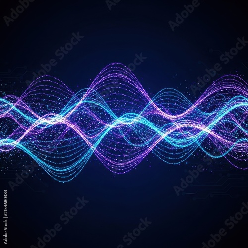 Colorful Digital Waveform Abstract Background Design.