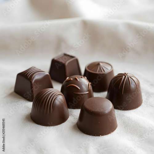 Assortment of dark chocolat...