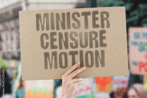 Принти на полотні "Minister Censure Motion" A censure motion against a minister is defeated in the House