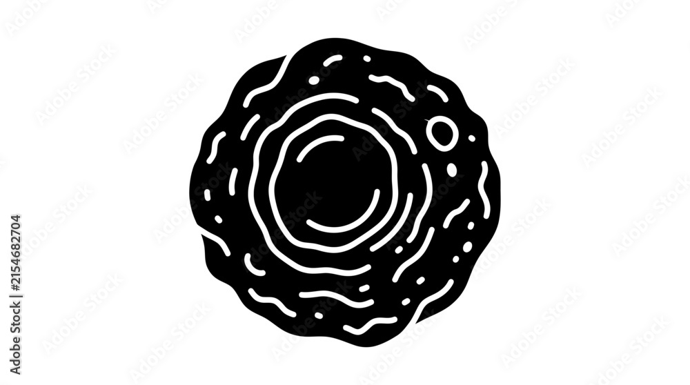Obraz premium Abstract biological cell nucleus or textured circle
