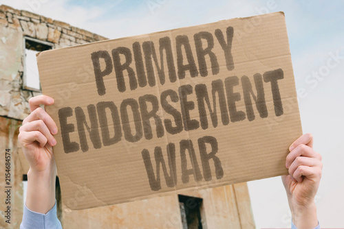 Canvas Print "Primary Endorsement War" A primary endorsement war erupts between rival party factions