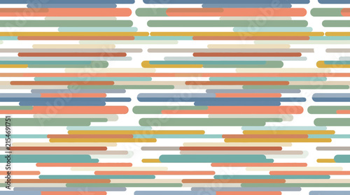 A seamless pattern of colorful horizontal lines on white background