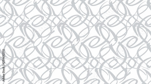 A seamless pattern of elegant light gray abstract flowing lines