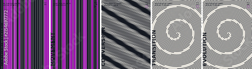 Foto Abstract geometric pattern compilation with bold linear textures and modern grap