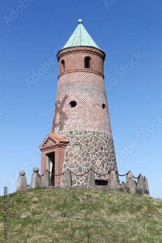Todbjerg observation tower outside the village of Todbjerg north of Aarhus in Denmark 
